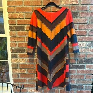 Y2K Gabby Skye professional business Blue Multicolor 3/4 sleeve  midi Dress